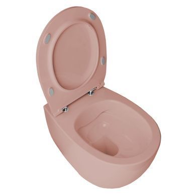 Подвесной унитаз DIMARCO DAMA DI VENEZIA MATT SALMON + сиденье SLIM SOFT CLOSE (DM2I001MS)
