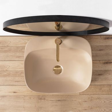 Раковина REA LUIZA BEIGE MATT 42.5х50 / бежева (REA-U9609)