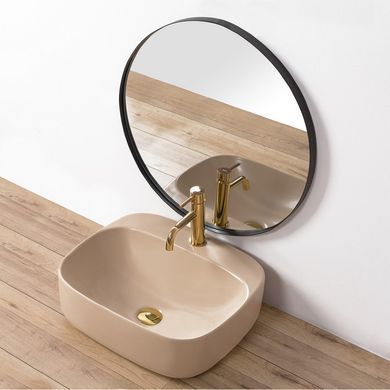 Раковина REA LUIZA BEIGE MATT 42.5х50 / бежева (REA-U9609)