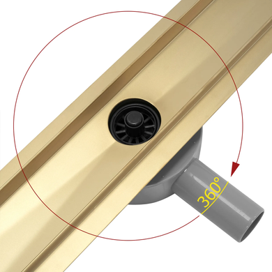 Трап для душа REA PURE NEO MIRROR GOLD PRO 50 (REA-G5693)
