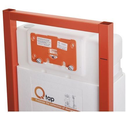 Комплект 4в1: Инсталляция для унитаза QTAP NEST ST + подвесной унитаз TAURUS ULTRA QUIET 490х360х380 + клавиша смыва WHITE (QT2433084EUQMB46178)