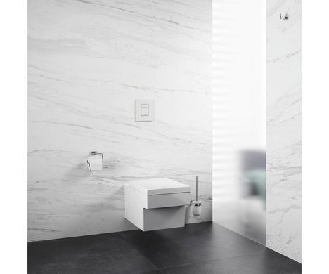 Клавиша смыва для унитаза GROHE SKATE COSMOPOLITAN / белая / хром матовая (38732SH0)