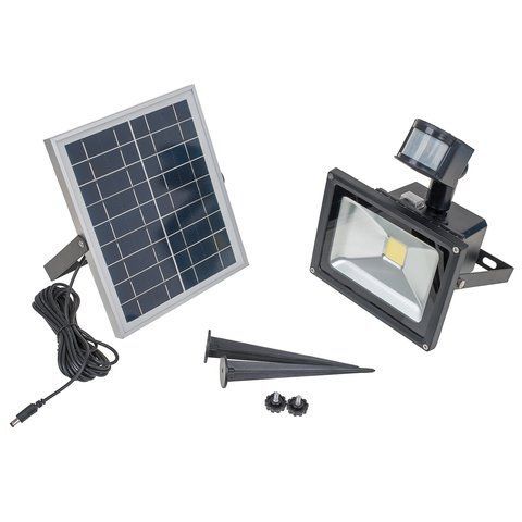 Прожектор на сонячній батареї з датчиком руху з акумулятором LED IP65 HL-42P/20W CW