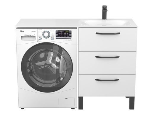 Тумба напольная MIRAGGIO TESSA + раковина JESSEL 1200 R / белая (8815264)