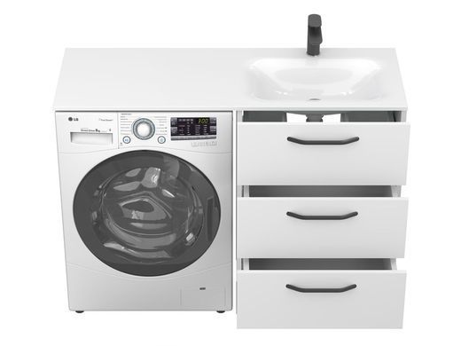 Тумба напольная MIRAGGIO TESSA + раковина JESSEL 1200 R / белая (8815264)
