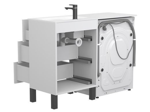 Тумба напольная MIRAGGIO TESSA + раковина JESSEL 1200 R / белая (8815264)