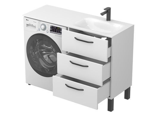 Тумба напольная MIRAGGIO TESSA + раковина JESSEL 1200 R / белая (8815264)