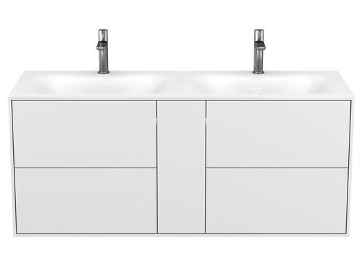 Тумба підвісна MIRAGGIO SPACE + раковина JESSEL 1200 D / біла (8815420)