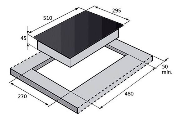 Газовая варочная поверхность FABIANO FHG 16-2 VGH Black Glass (8111.406.0837)
