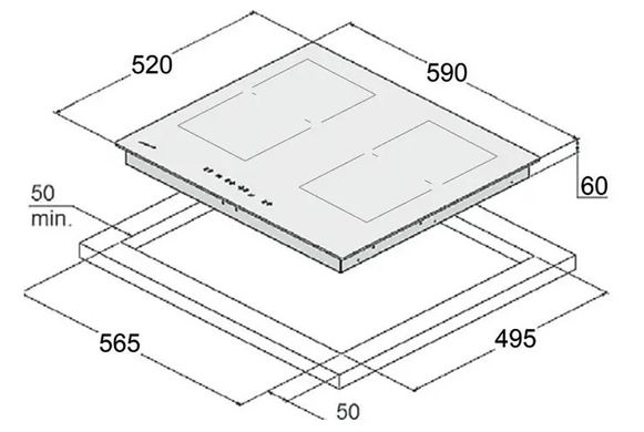 Индукционная варочная поверхность FABIANO FHBI 3201 Lux White (8122.416.1080)