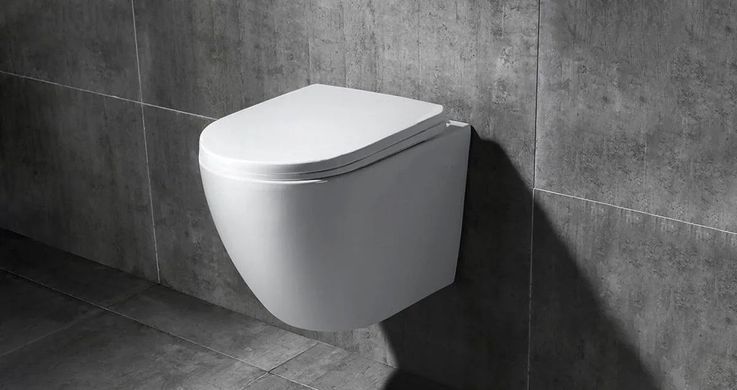 Подвесной унитаз REA CARLO MINI BASIC / белый + сиденье SLIM SOFT CLOSE (REA-C6200)