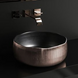 Раковина GLASS DESIGN TERRA DI SIENA MODE LUX GUNMETAL BRONZE 40.5х40.5 / чорна / бронзова (MODE40GMSL)