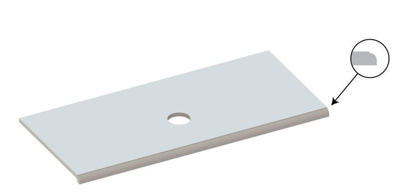 Стільниця SNAIL МЕДЕЯ 1200х550 / білий глянець А100 (123A100)