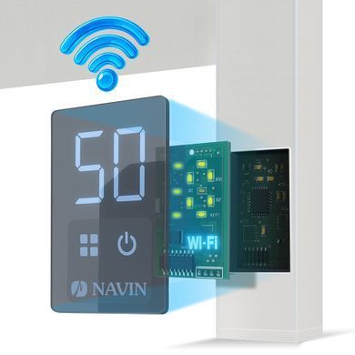 Электрический полотенцесушитель NAVIN STUGNA 480х1200 R SENSOR Wi-Fi / черный муар (12-249055-4812)
