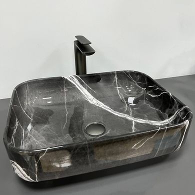 Раковина VBI PALERMO 39х49.5 DARK GREY AGATE GLOSSY (VBI-012304)