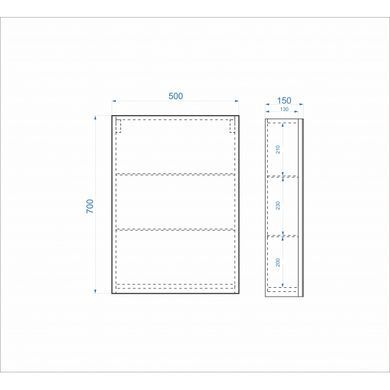 Зеркальный шкаф AQUARIUS STANDARD 50 см (11109)