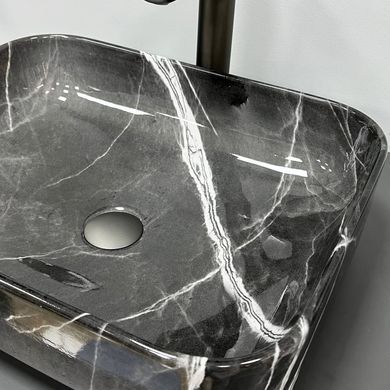 Раковина VBI PALERMO 39х49.5 DARK GREY AGATE GLOSSY (VBI-012304)