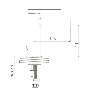 Змішувач для раковини VOLLE MORA , 35 мм, cromo (1537.010101)