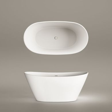 Ванна из искусственного камня отдельностоящая PAA AMORE MATTE WHITE 160х85 (VAAMS_00)