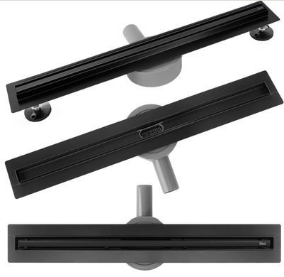 Душовий трап REA NEOX SLIM PRO 90х700 / чорний (REA-G2709)