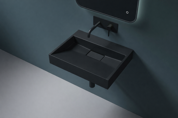 Раковина из искусственного камня VBI ESTE 38х60 BLACK (VBI-019908)
