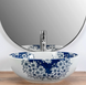 Раковина REA FIORI 41х41 / белая с узором (REA-U6520)