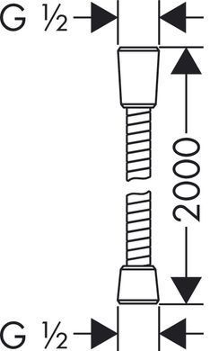 HANSGROHE Шланг для душа SENSOFLEX металлический 2м (28134000)