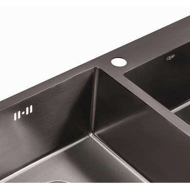 Кухонная мойка Qtap S7843BL Black 2.7/1.0 мм (QTS7843BRPVD10)