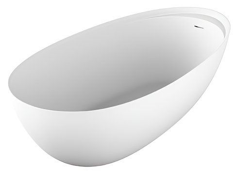 Ванна из искусственного камня отдельностоящая ANTONIO LUPI ECLIPSE CRISTALPLANT 185х95.5 / белая (ECLIPSE)