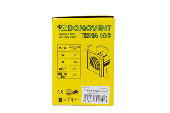 Вентилятор вытяжной ДОМОВЕНТ ТИША 100 (Domovent-100-Tisha)