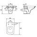 Підвісний унітаз CERSANIT CARINA CLEAN ON / сидіння SOFT CLOSE SLIM (K701-033)