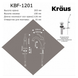 Змішувач для раковини Kraus Arlo однорычажный h203 мм, точечная нержавеющая сталь KBF-1201SFS
