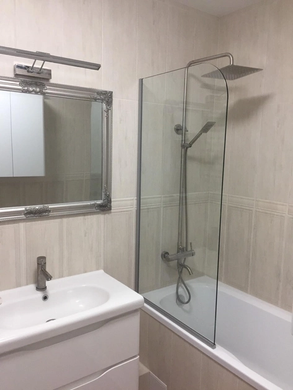 Шторка для ванни KOLLER POOL WATERFALL LINE QP93 750х1400 L / одноелементна / CLEAR (QP93(LEFT) CHROME,CLEAR)