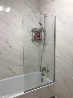 Шторка для ванни KOLLER POOL WATERFALL LINE QP93 750х1400 L / одноелементна / CLEAR (QP93(LEFT) CHROME,CLEAR)
