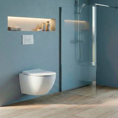 Подвесной унитаз RAVAK CONCEPT OVAL RIMOFF + сиденье SOFT CLOSE (RKUM000009)