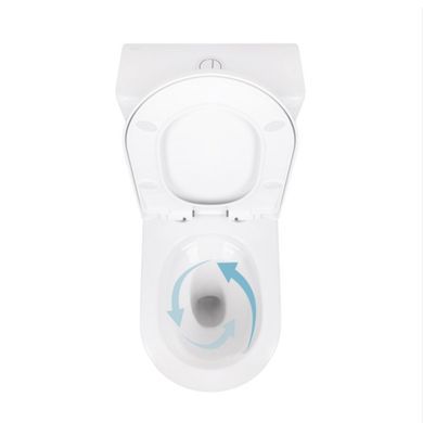 Напольный унитаз QTAP SWAN ULTRA QUIET WHITE + сиденье SOFT CLOSE (QT16226080AW)