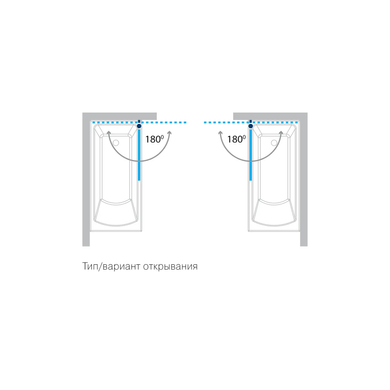 Шторка для ванни KOLLER POOL WATERFALL LINE QP93 750х1400 L / одноелементна / CLEAR (QP93(LEFT) CHROME,CLEAR)