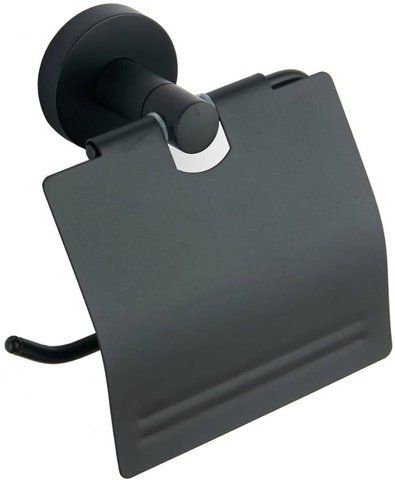Тримач для туалетного паперу з кришкою VBI VENUS BLACK (VBI-040013BL)