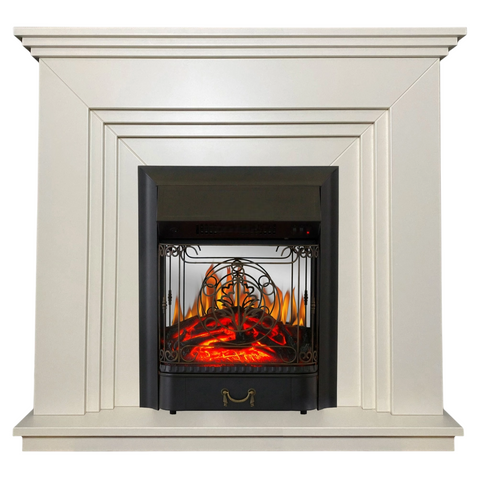 Камінокомплект IDAMEBEL GLORIA + камін ROYAL FLAME MAJESTIC BLACK (IDAGLORIAWHMAJBL)