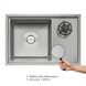Кухонна мийка з кришкою та омивачем Qtap DC5638 Satin 3.0/1.2 мм (QTDC56383012)