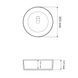 Раковина VBI PRATO 35.5х35.5 WHITE BLACK MARBLE MATT (VBI-011409)