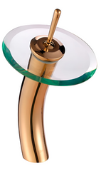 Змішувач для раковини KRAUS SINGLE однорычажный, высокий, цвет золотой KGW-1700G