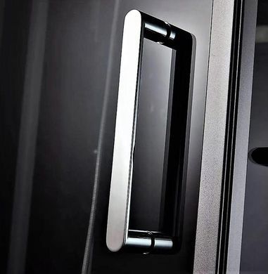 Душевой бокс гидромассажный GOLSTON G-U697 179х96х223 / профиль сатин / стекло прозрачное / задні стінки білі + поддон / парогенератор (DUSEL-455)