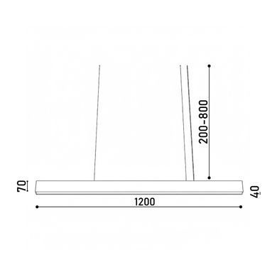 Світильник підвісний KLOODI KD-KORDA4070 1200 40W CCT WH (KD-KORDA4070 1200 40W CCT WH)