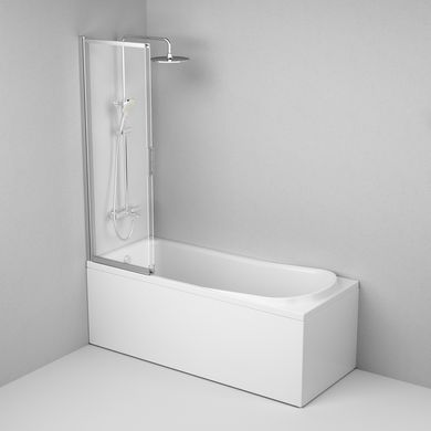 Шторка для ванны AM.PM Like WU80S-100PS-150MT прозрачная/матовый хром