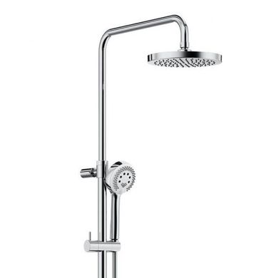 Душова система KLUDI LOGO DUAL SHOWER SYSTEM со смесителем для ванны, верхним и ручным душем, хром 6808305-00