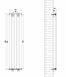 Вертикальный дизайнерский радиатор отопления ARTTIDESIGN Livorno 5/1600 черный мат.