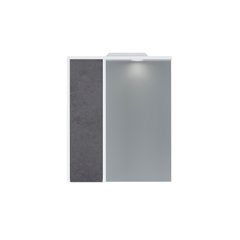 Зеркальный шкаф AM.PM GEM S/с подсветкой/левый/базальт/60см (M91MPL0601BF38), Белый; Базальт