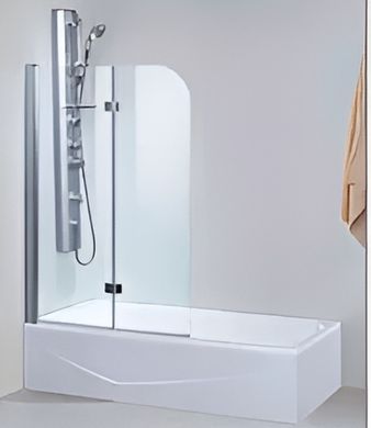 Шторка на ванну KOLLER POOL QP97 115х140 R / профіль хром / скло прозоре (QP97(right) chrome,clear)