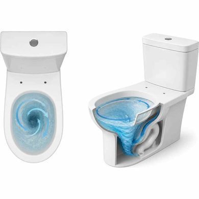 Напольный унитаз RAVAK TORRENTA ROUND COMBI RIMOFF TORNADO + сиденье SOFT CLOSE (RKUJ100023)